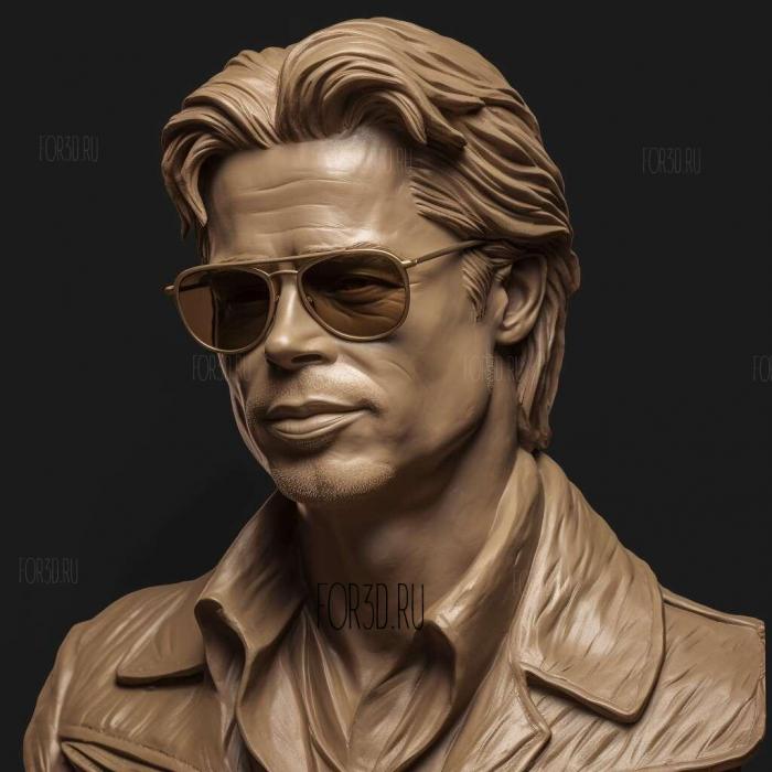 Brad Pitt 4 stl model for CNC